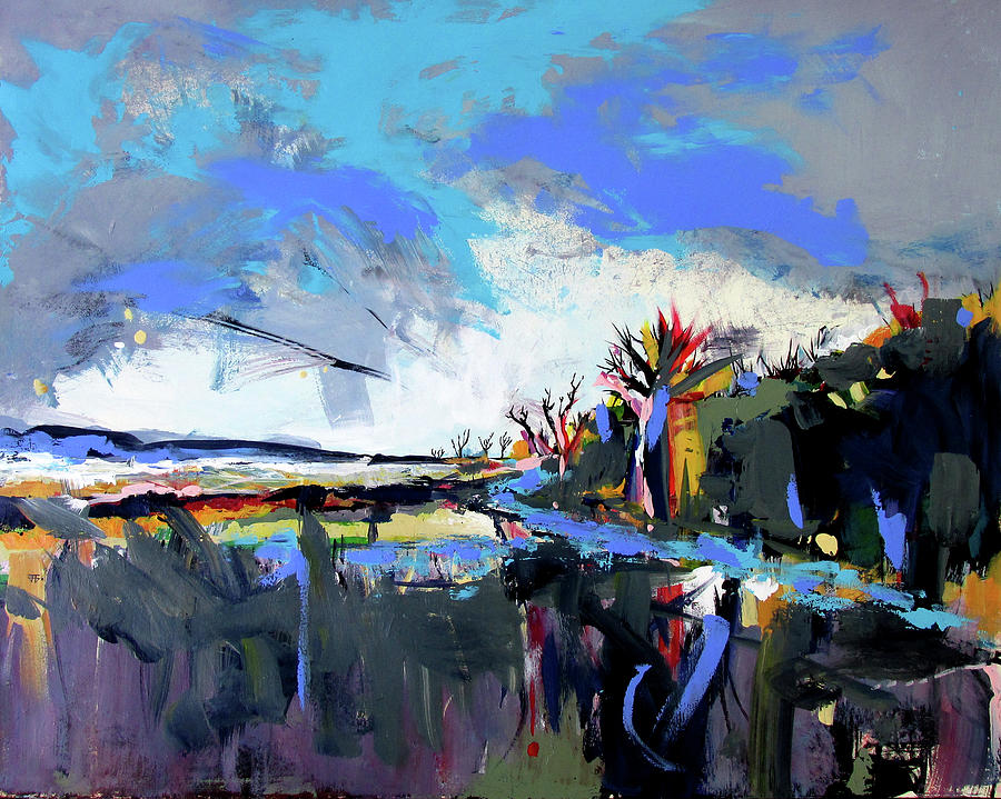 Looking South — oil painting Ossabaw marsh