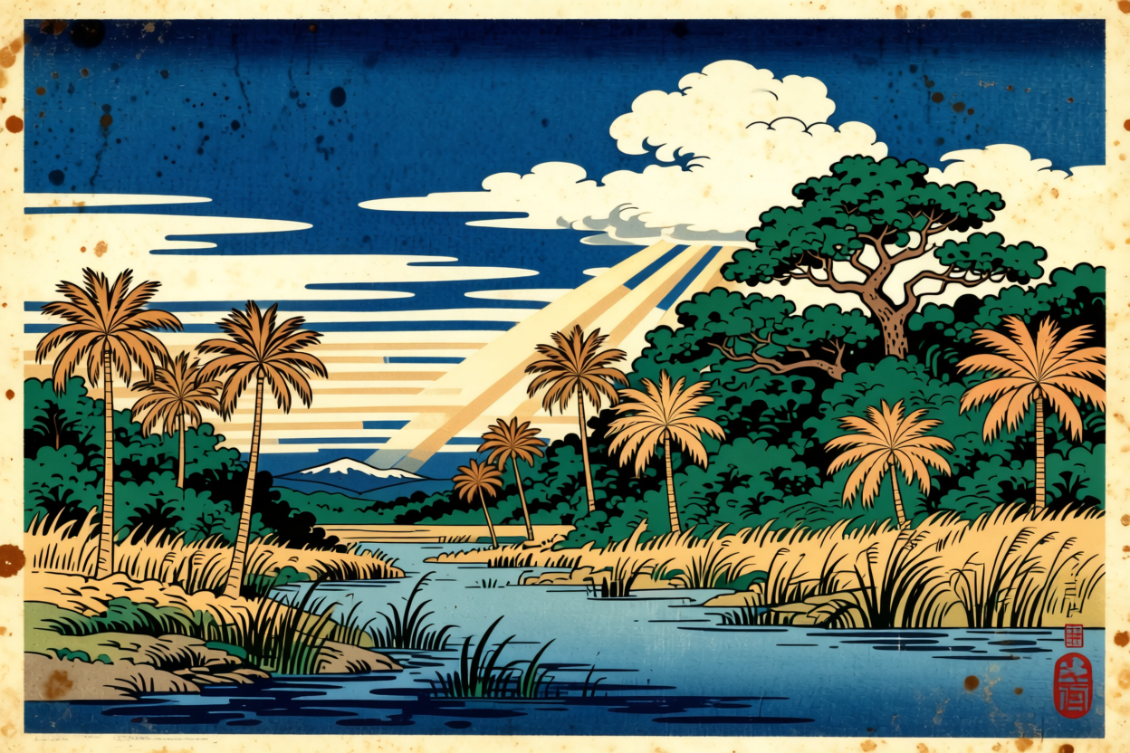 Japan Woodblocks — Ossabaw Island