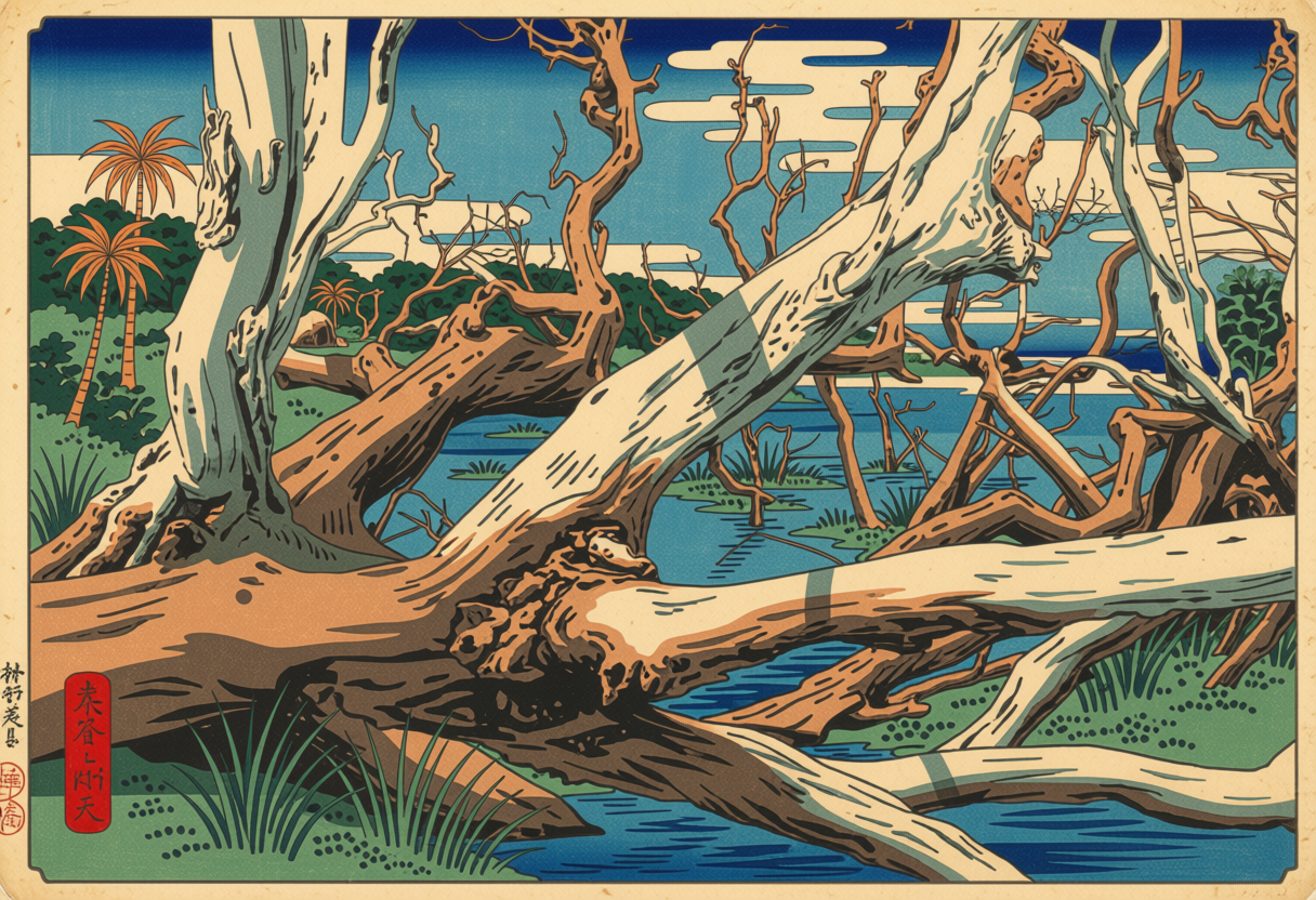 Japan Woodblocks — Ossabaw Island