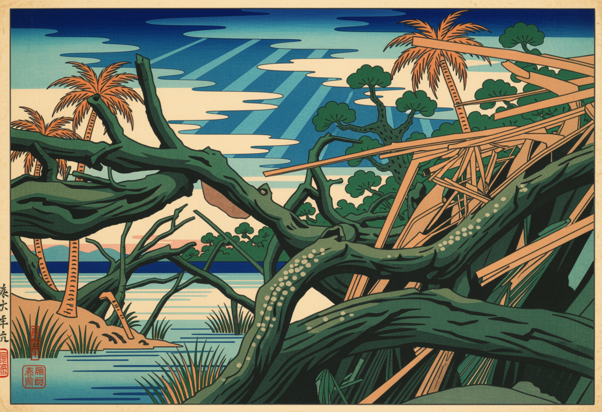 Japan Woodblocks — Ossabaw Island