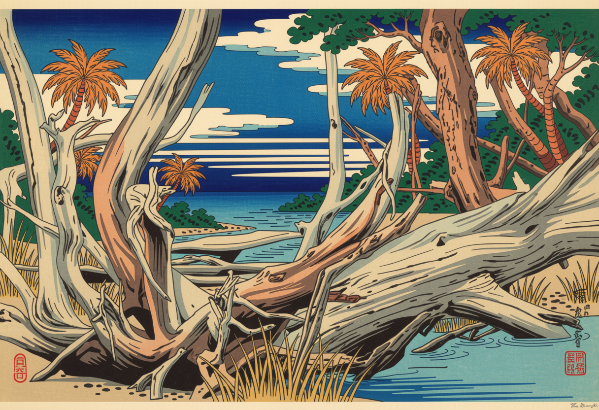 Japan Woodblocks — Ossabaw Island