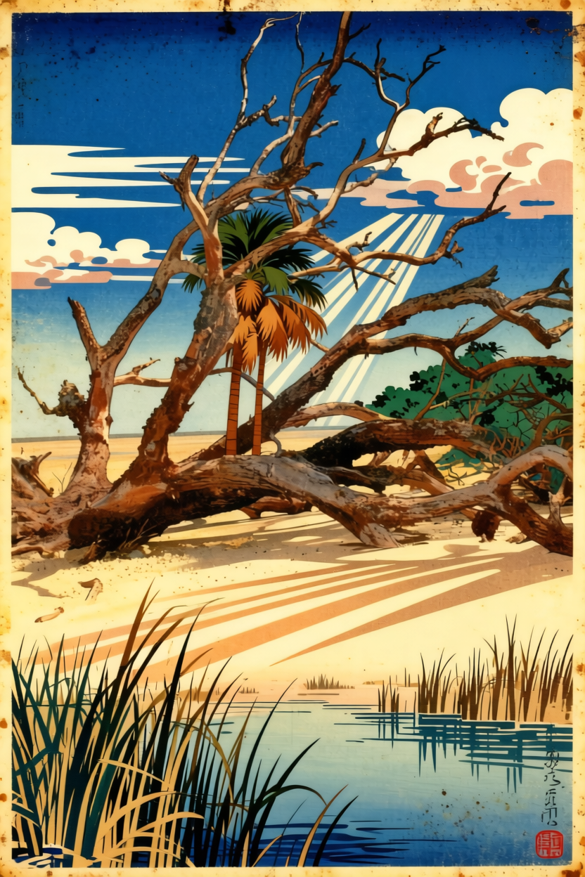 Japan Woodblocks — Ossabaw Island