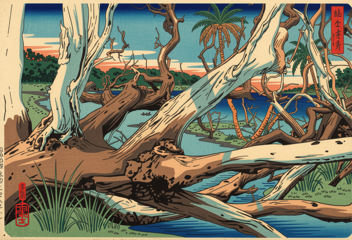 Japan Woodblocks — Ossabaw Island