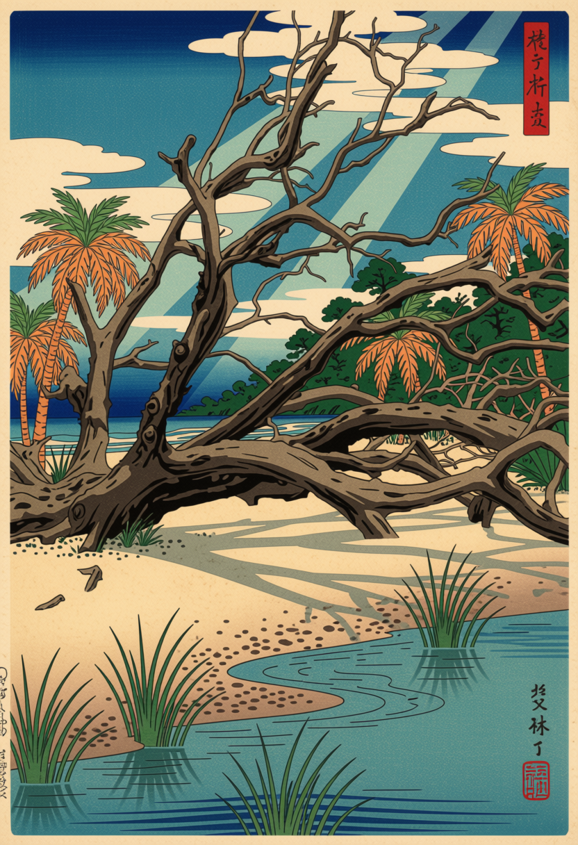 Japan Woodblocks — Ossabaw Island