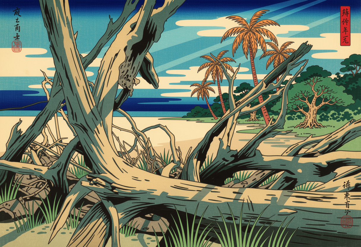 Japan Woodblocks — Ossabaw Island