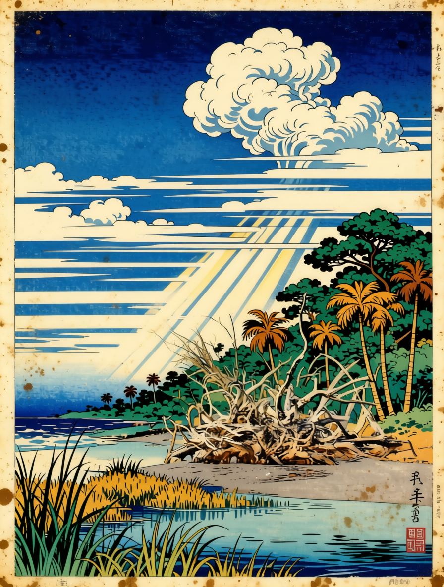 Japan Woodblocks — Ossabaw Island
