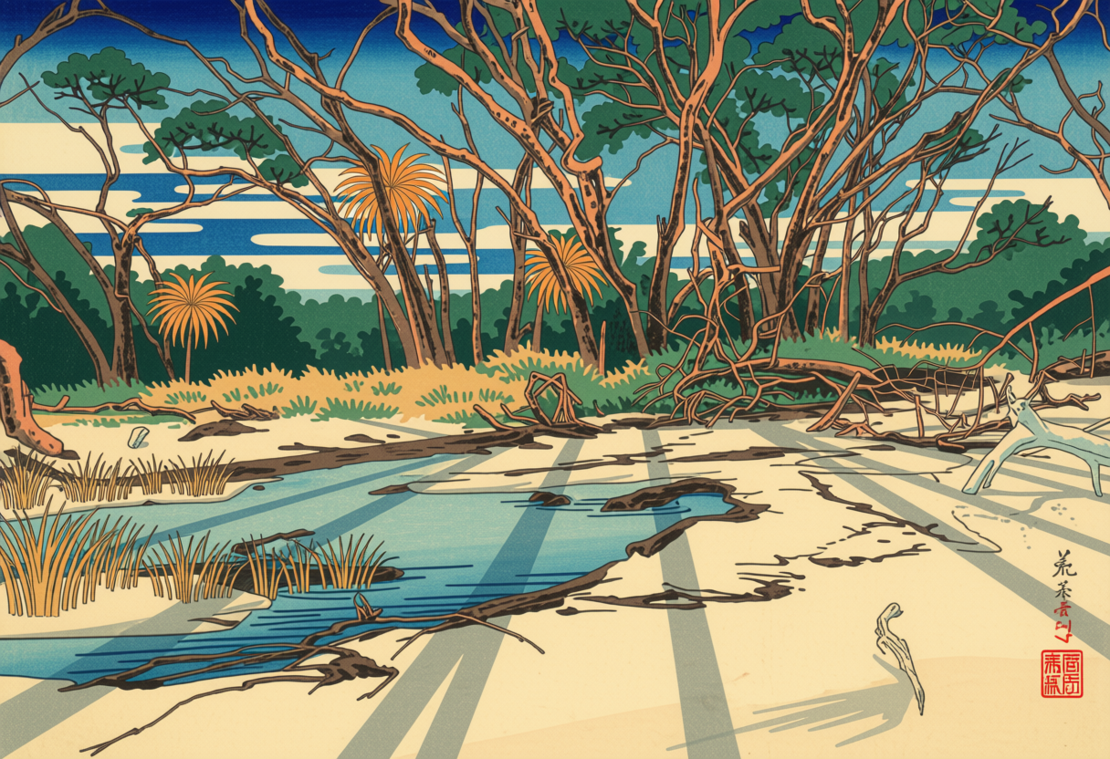 Japan Woodblocks — Ossabaw Island