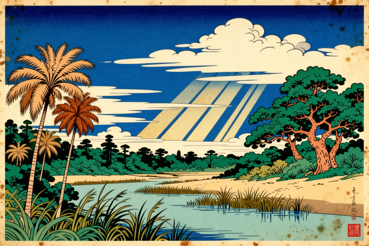 Japan Woodblocks — Ossabaw Island