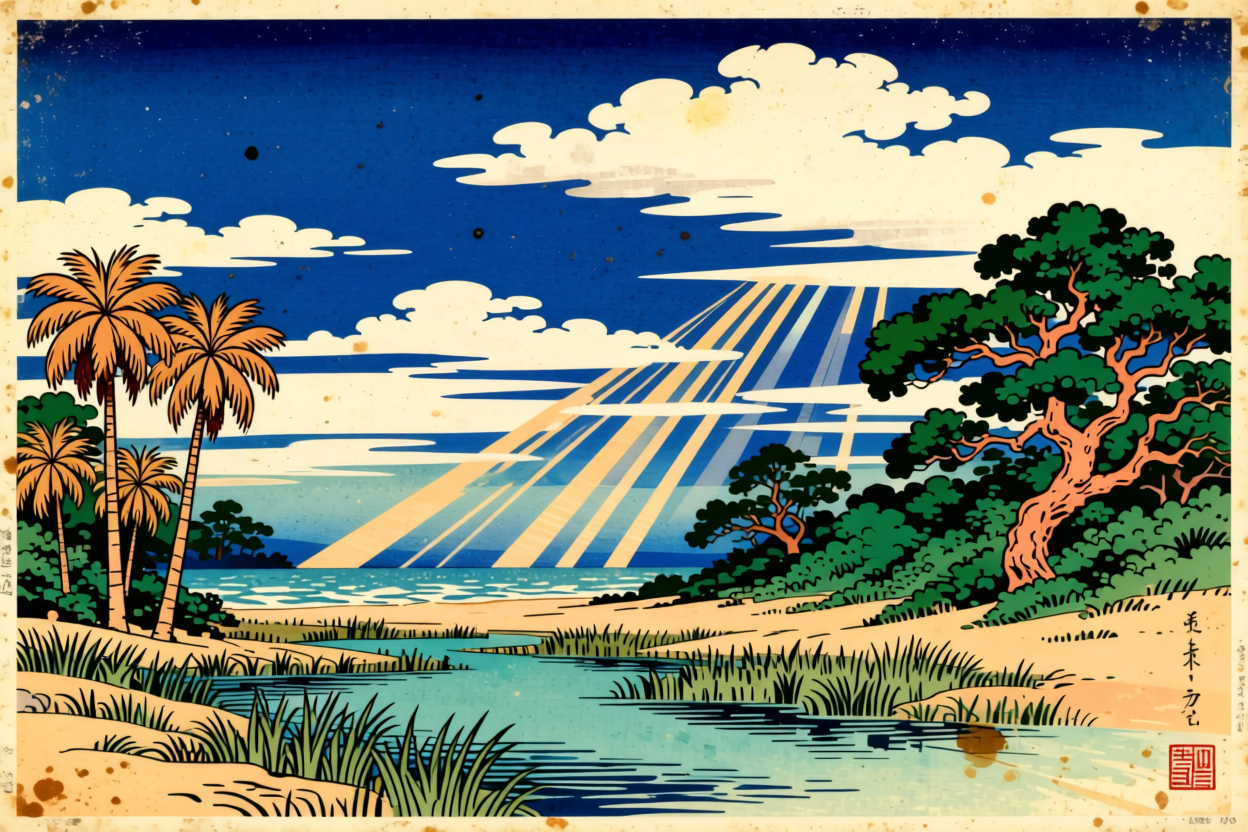 Japan Woodblocks — Ossabaw Island