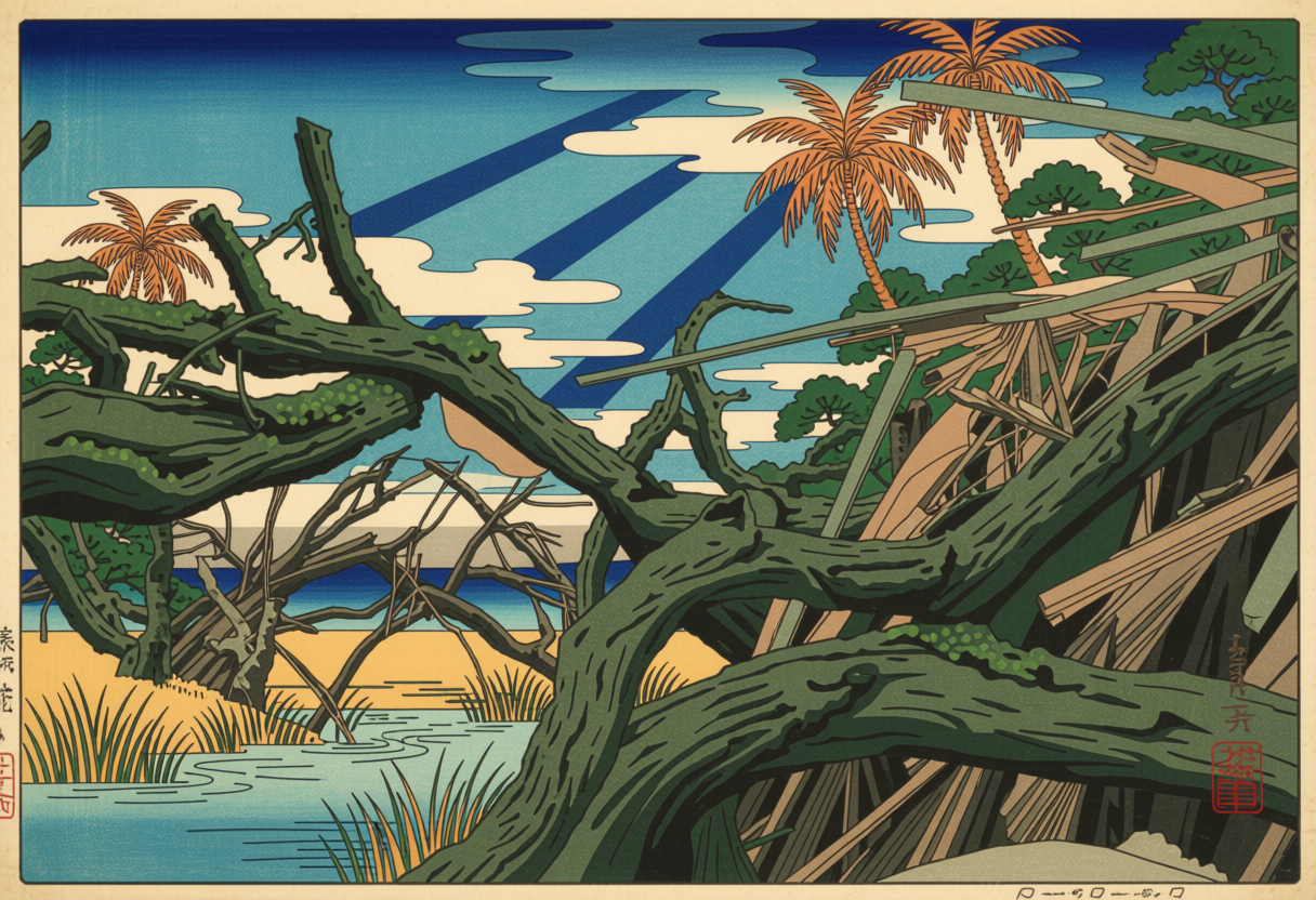 Japan Woodblocks — Ossabaw Island
