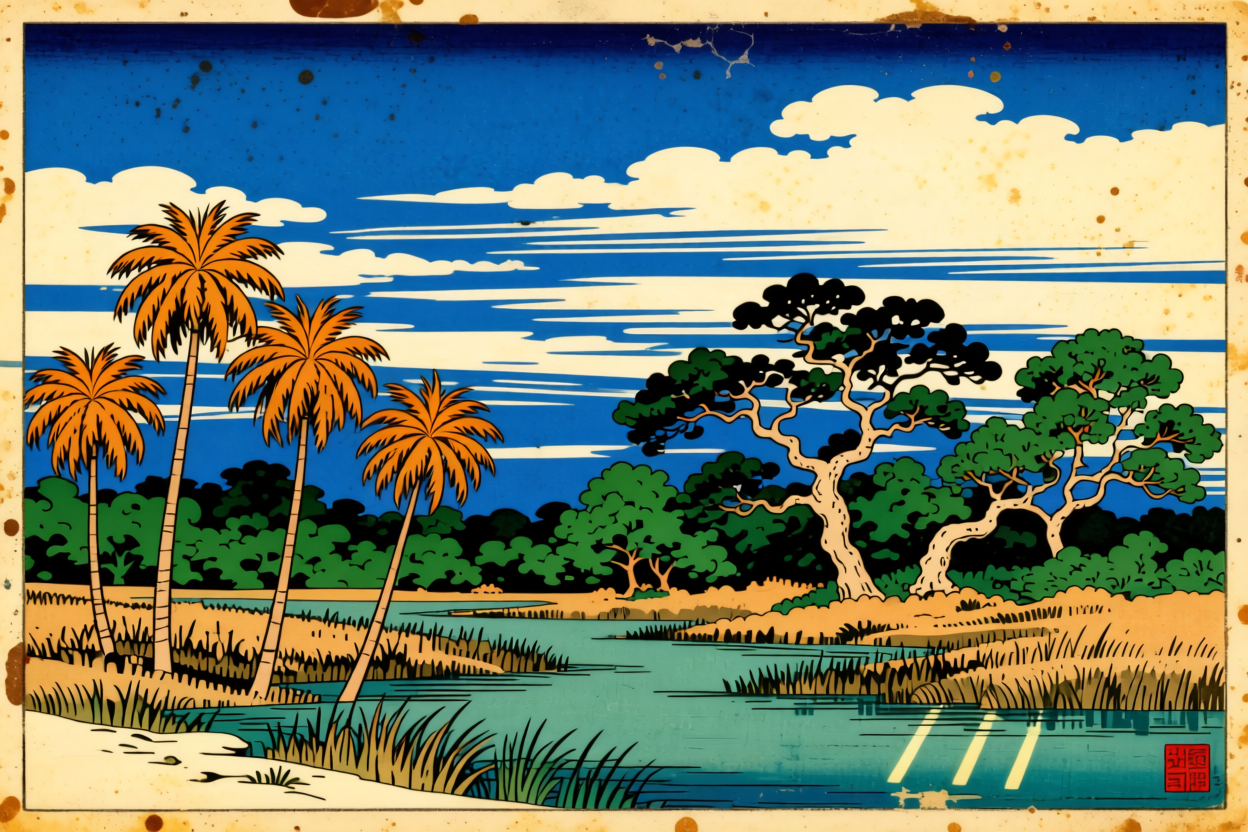 Japan Woodblocks — Ossabaw Island