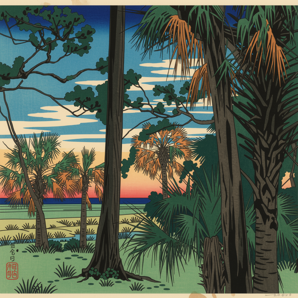 Japan Woodblocks — Ossabaw Island