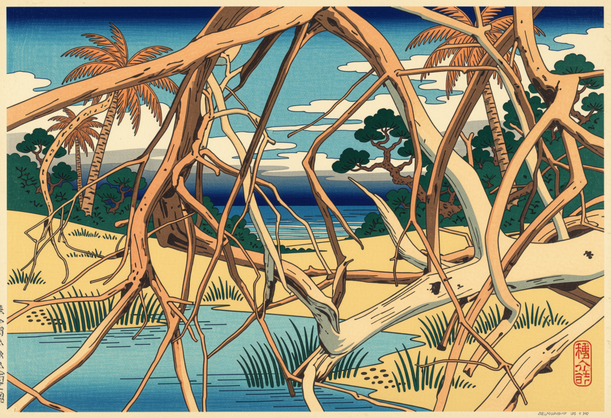 Japan Woodblocks — Ossabaw Island