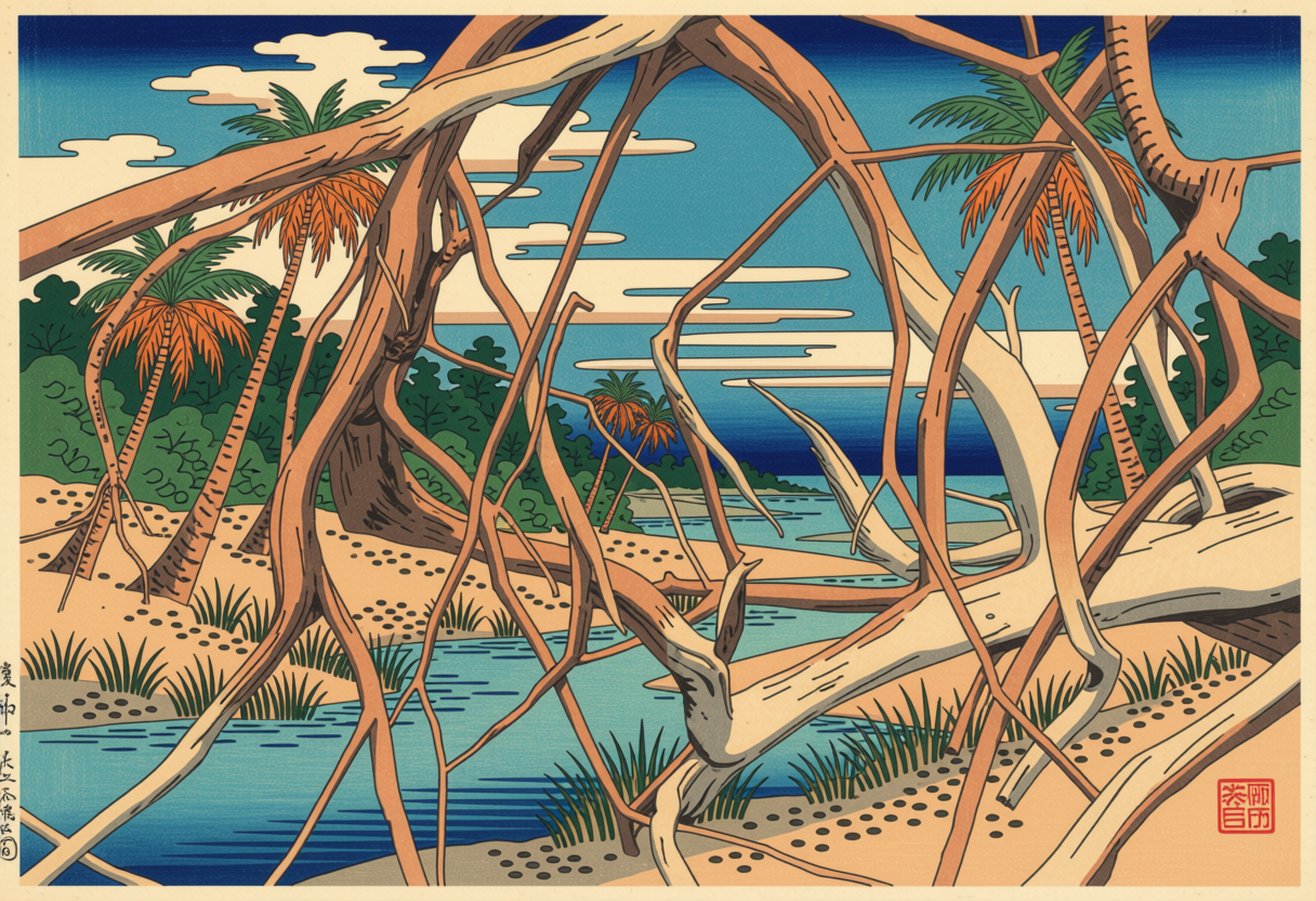 Japan Woodblocks — Ossabaw Island