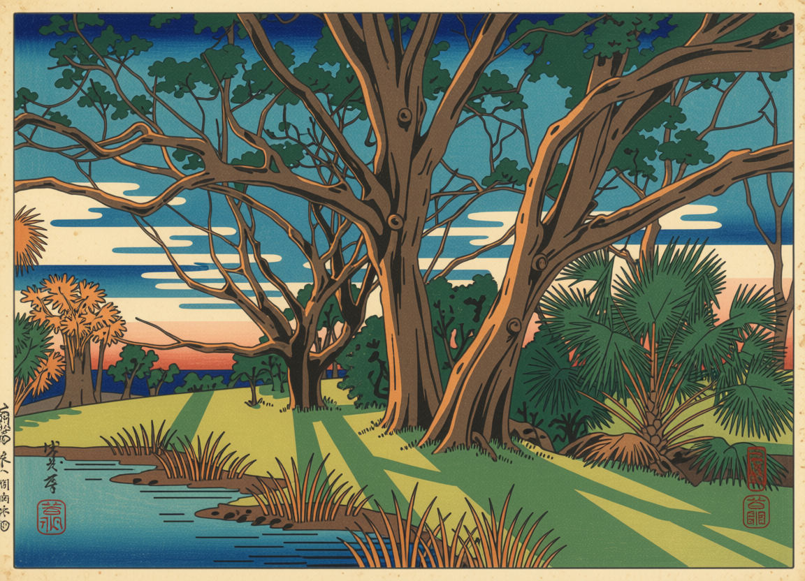 Japan Woodblocks — Ossabaw Island
