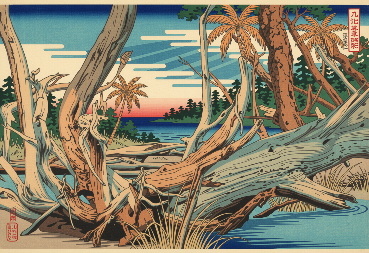 Japan Woodblocks — Ossabaw Island