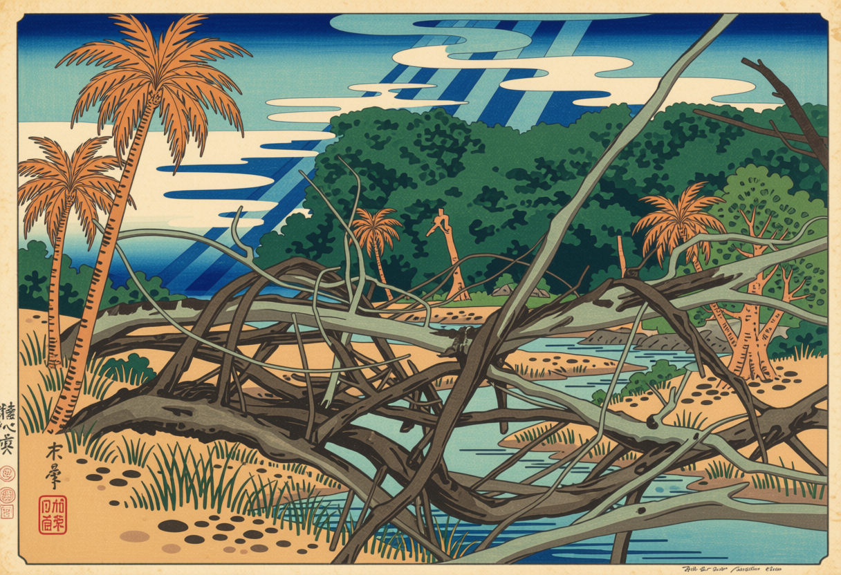 Japan Woodblocks — Ossabaw Island