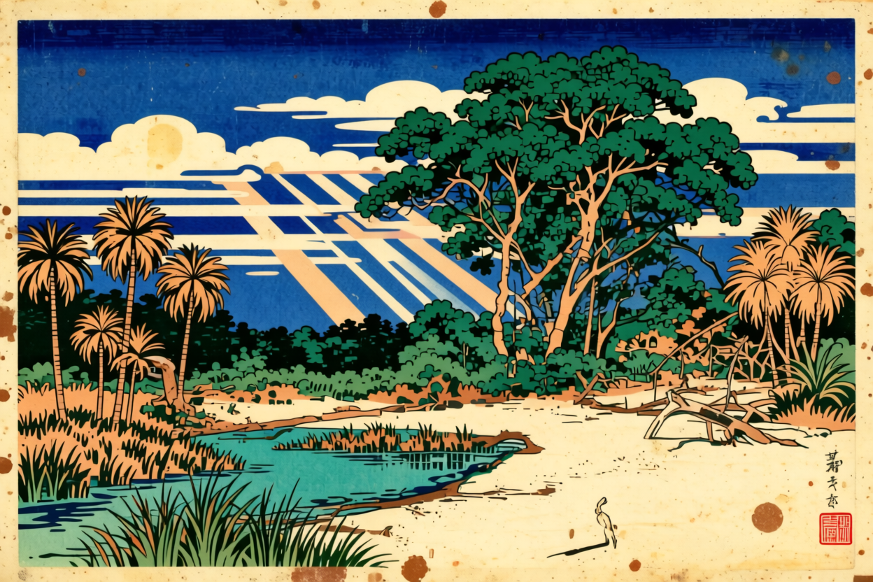 Japan Woodblocks — Ossabaw Island