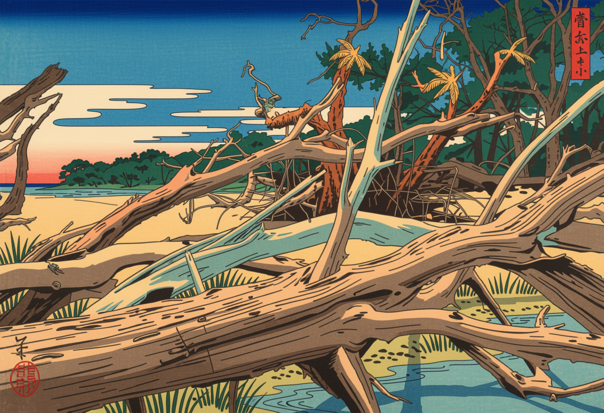 Japan Woodblocks — Ossabaw Island