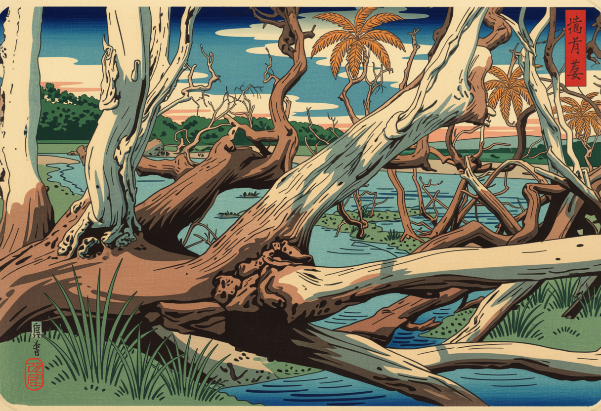 Japan Woodblocks — Ossabaw Island
