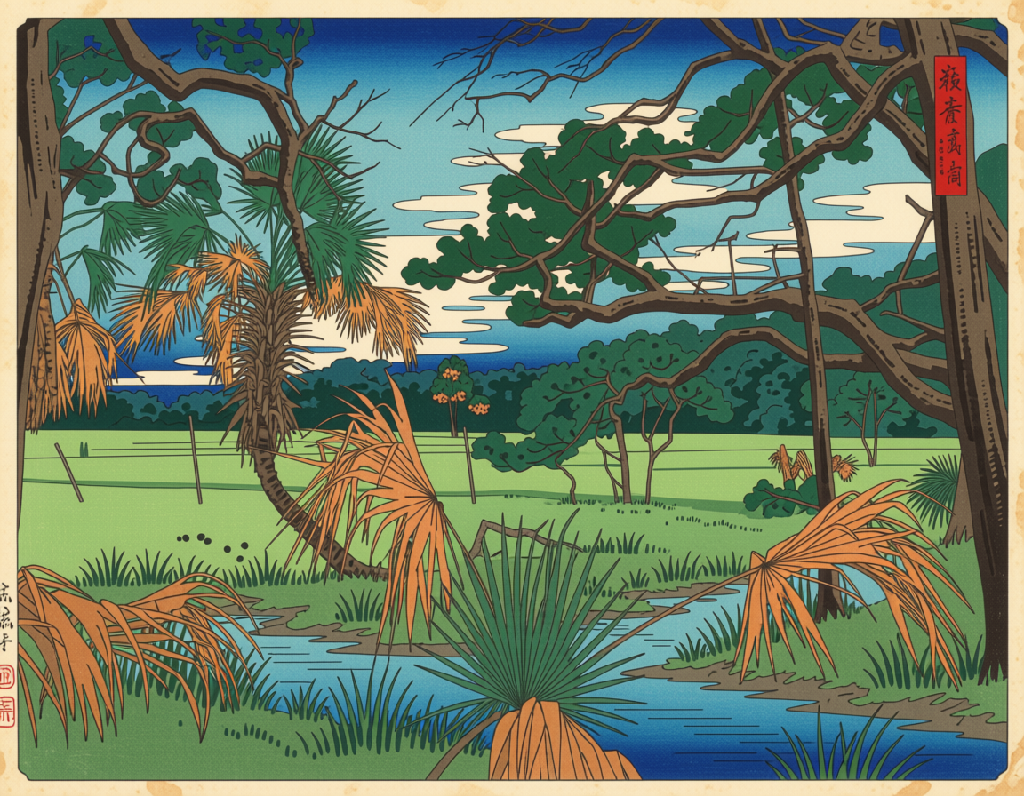 Japan Woodblocks — Ossabaw Island