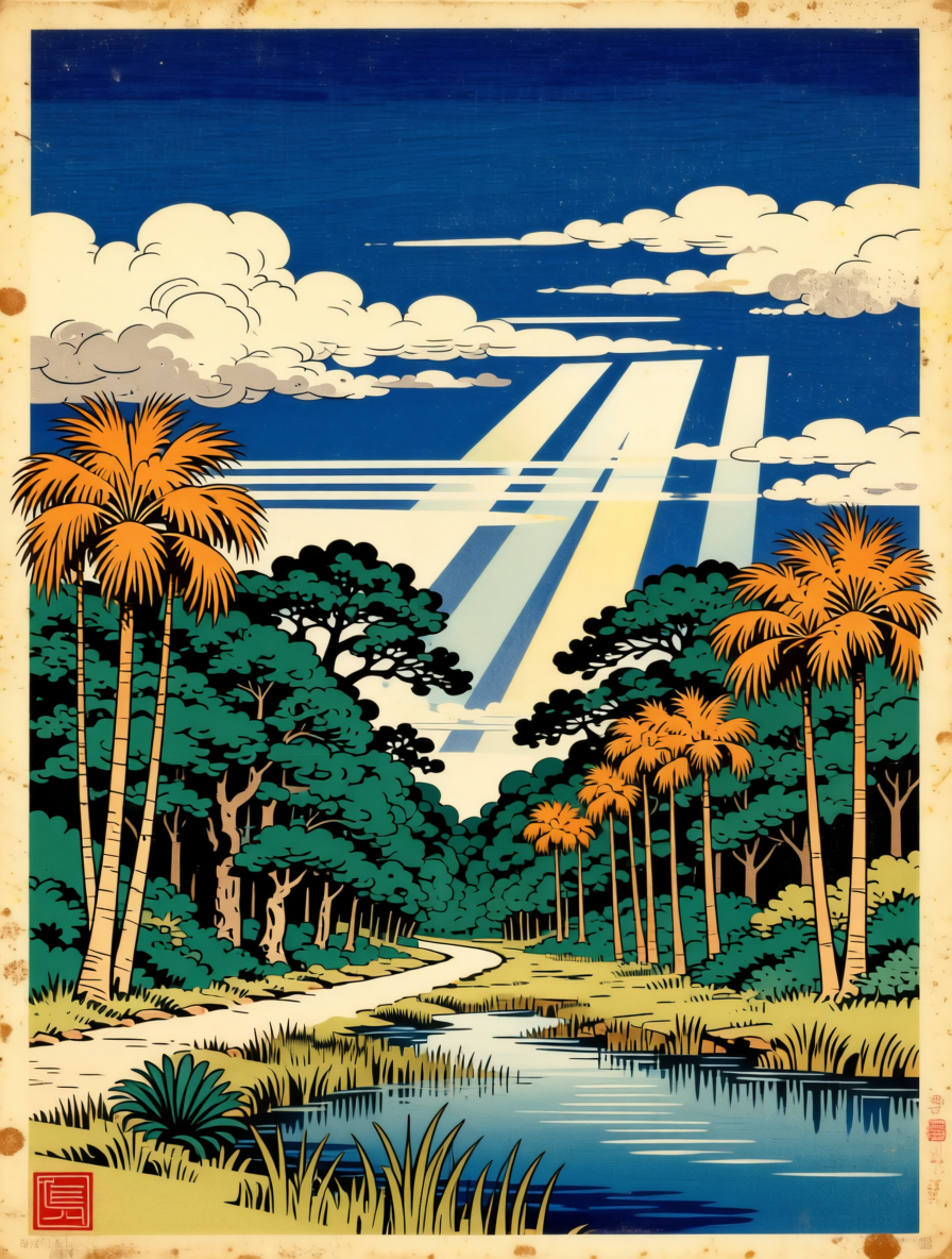 Japan Woodblocks — Ossabaw Island