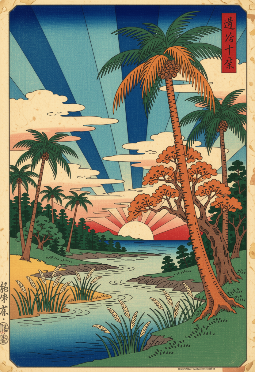 Japan Woodblocks — Ossabaw Island