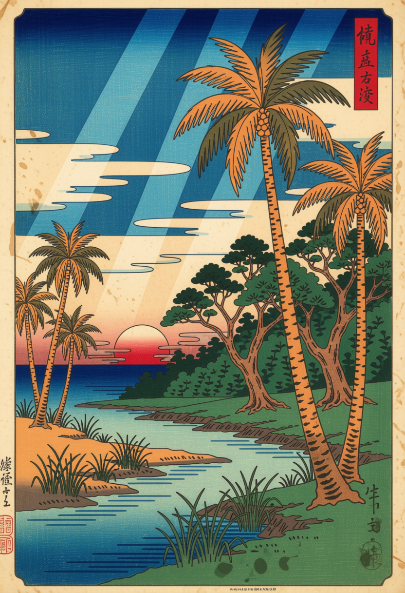 Japan Woodblocks — Ossabaw Island