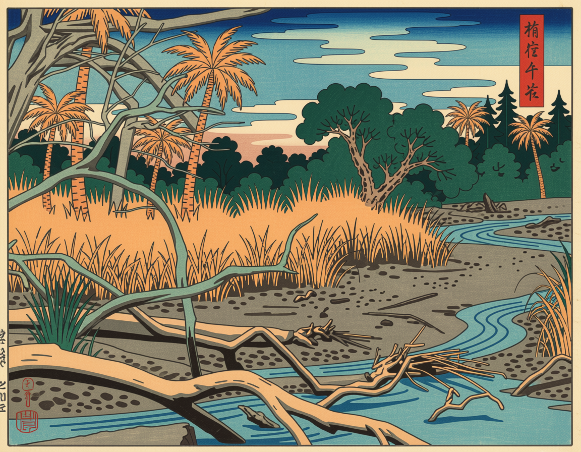 Japan Woodblocks — Ossabaw Island