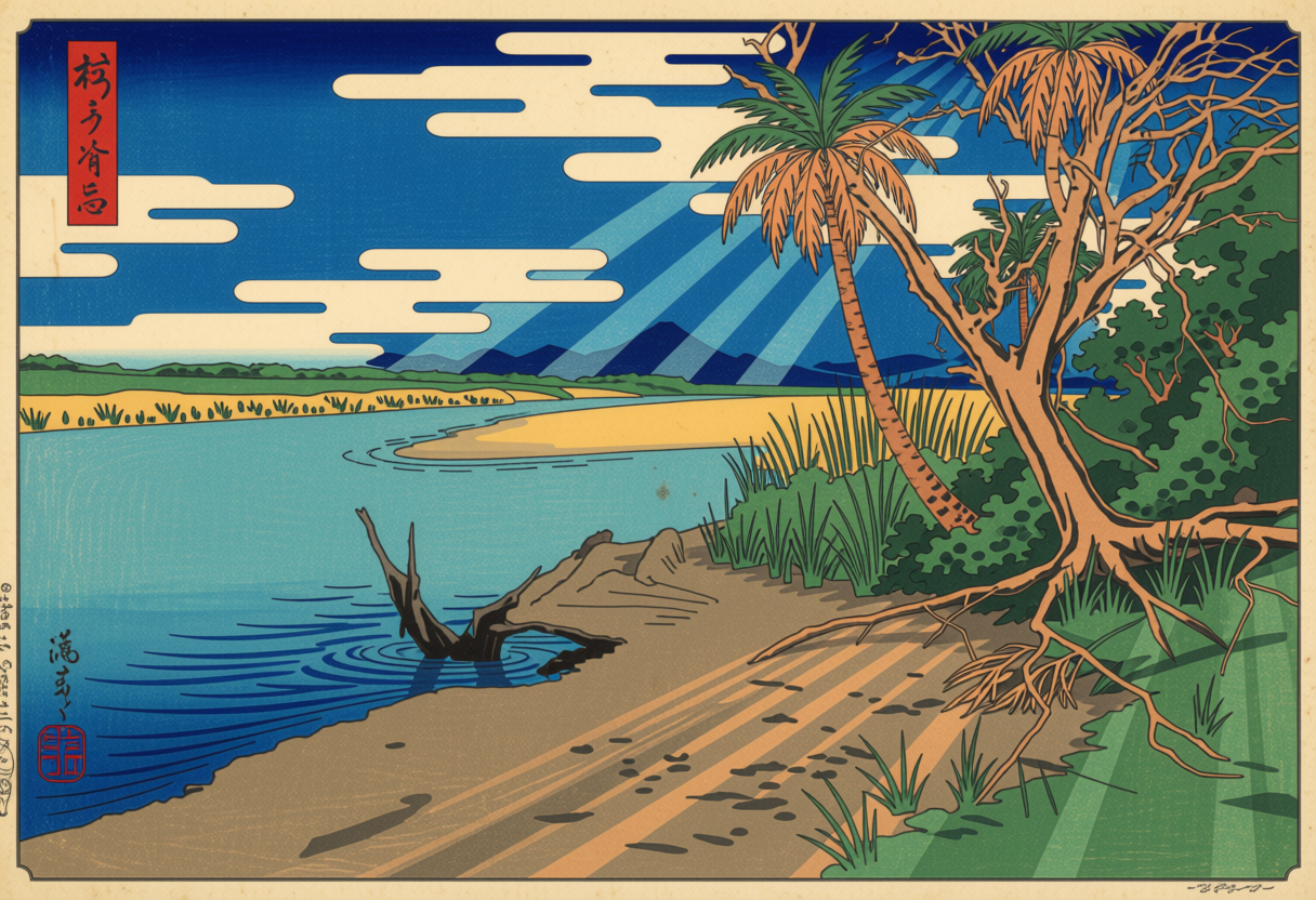 Japan Woodblocks — Ossabaw Island