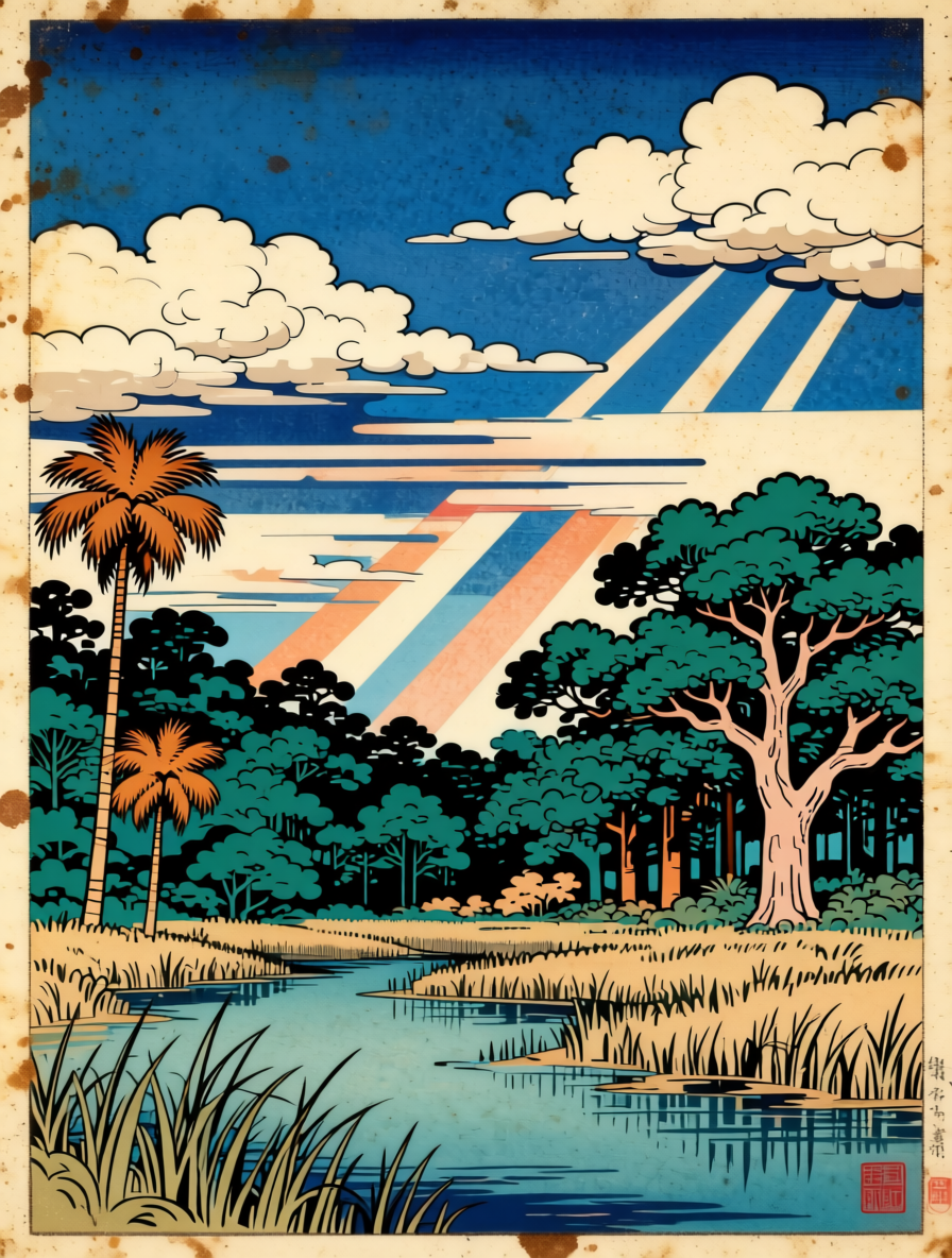 Japan Woodblocks — Ossabaw Island