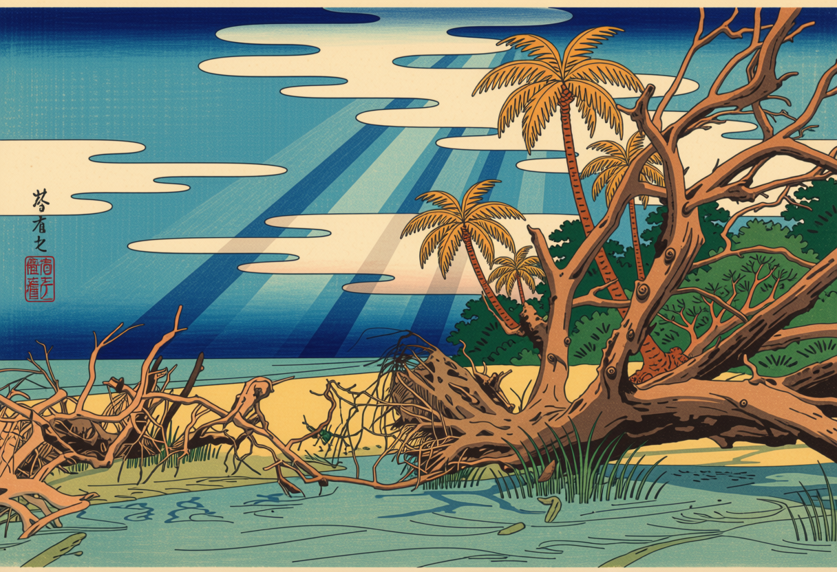 Japan Woodblocks — Ossabaw Island