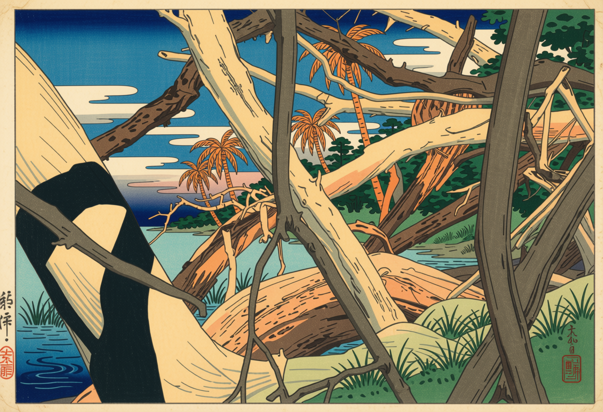 Japan Woodblocks — Ossabaw Island