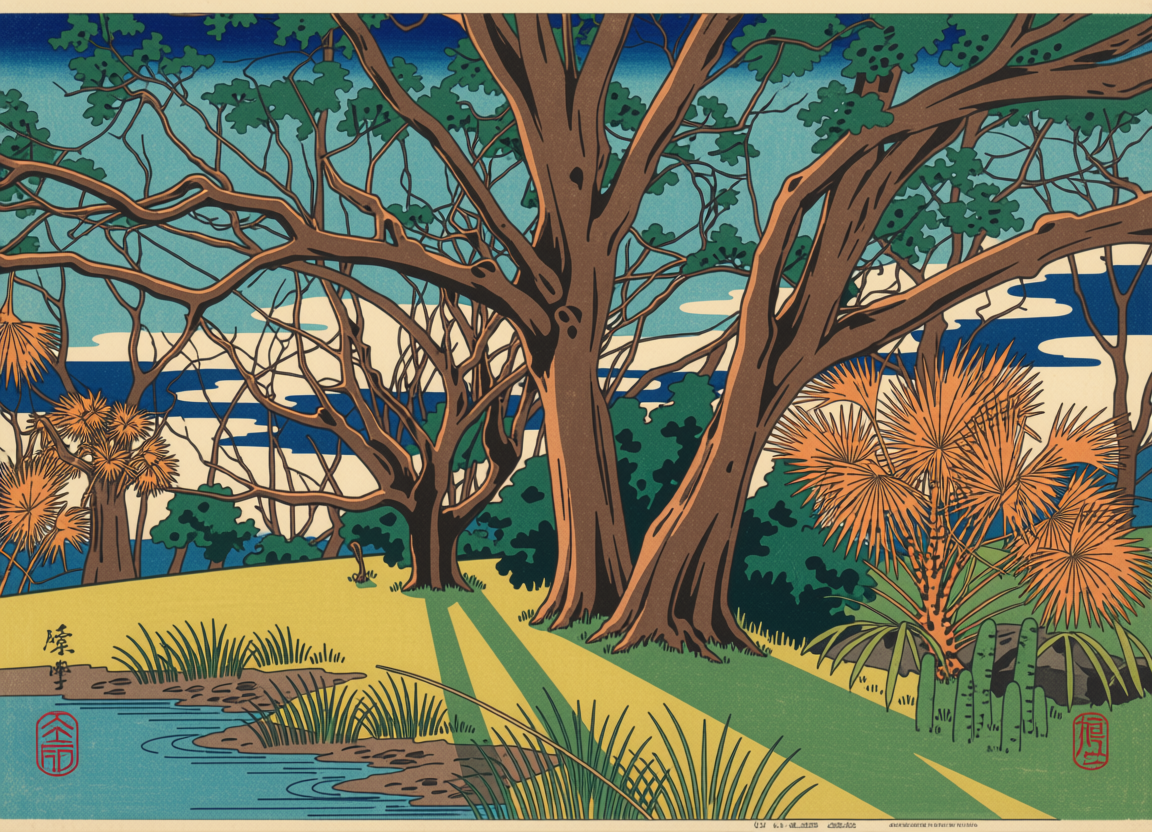 Japan Woodblocks — Ossabaw Island